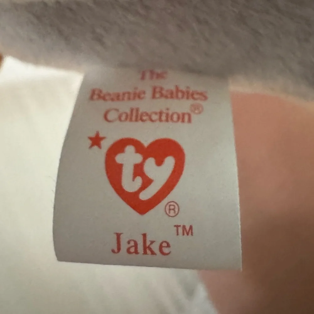 NWT Ty Beanie Baby Jake the Drake Plush Brown Gray White Vintage 1998